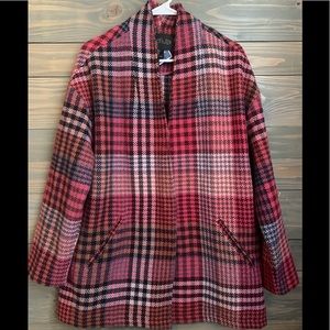 NEW Rachel Zoe Plaid Tweed Coat